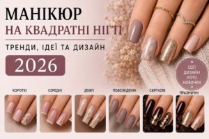 Манікюр на квадратні нігті